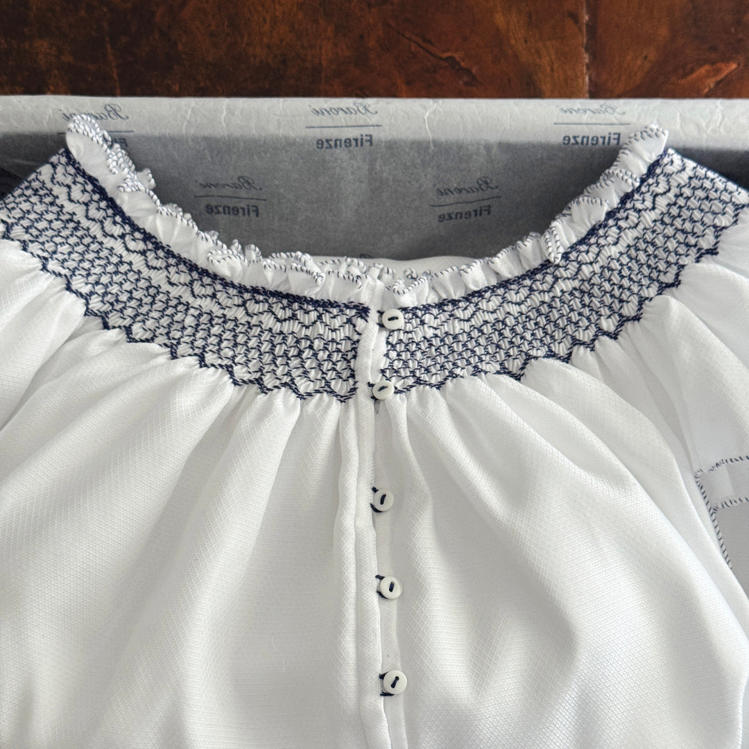 FLORAL NIGHTGOWN WITH SMOCK