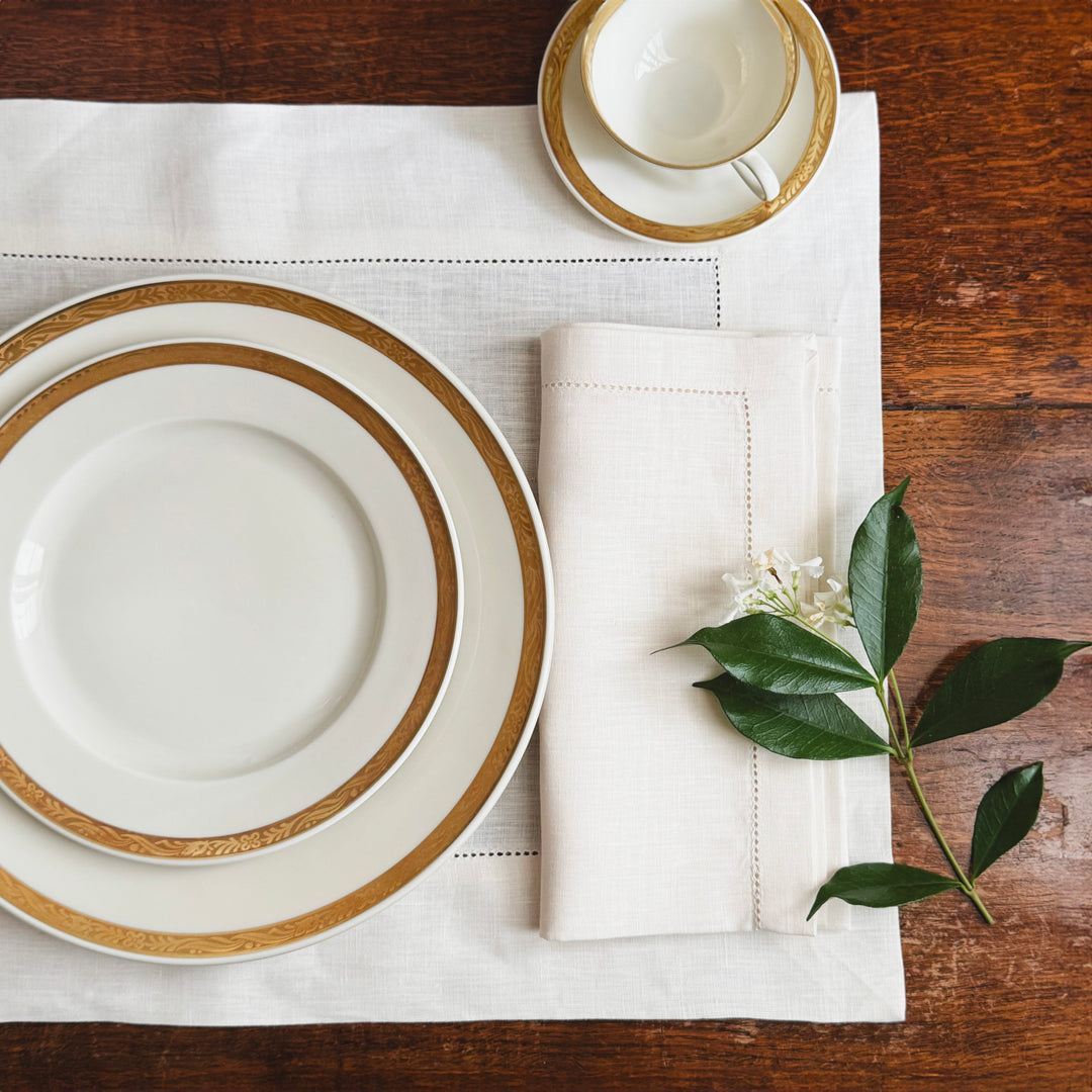 PLACEMAT SET CREAM- A JOUR