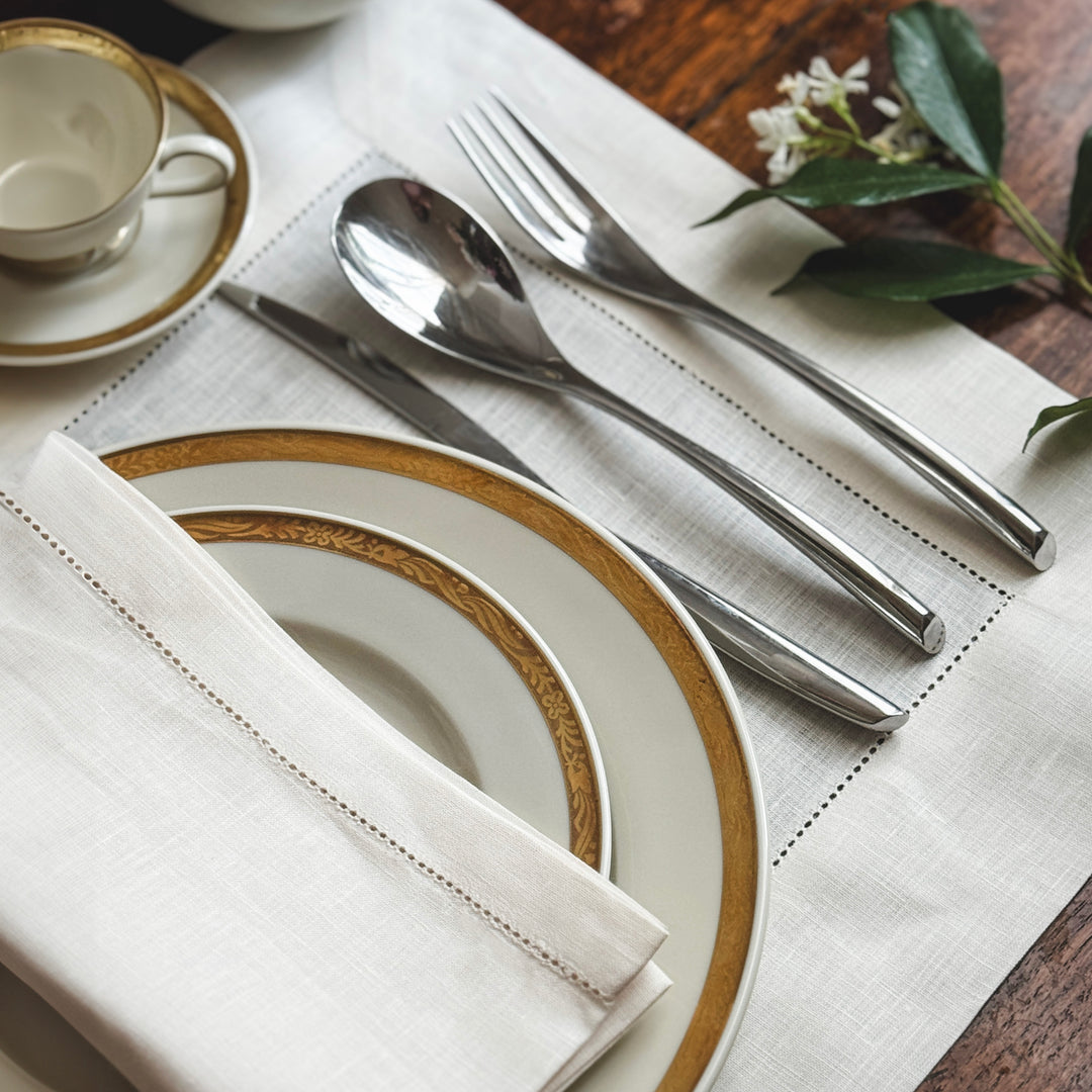 PLACEMAT SET CREAM- A JOUR