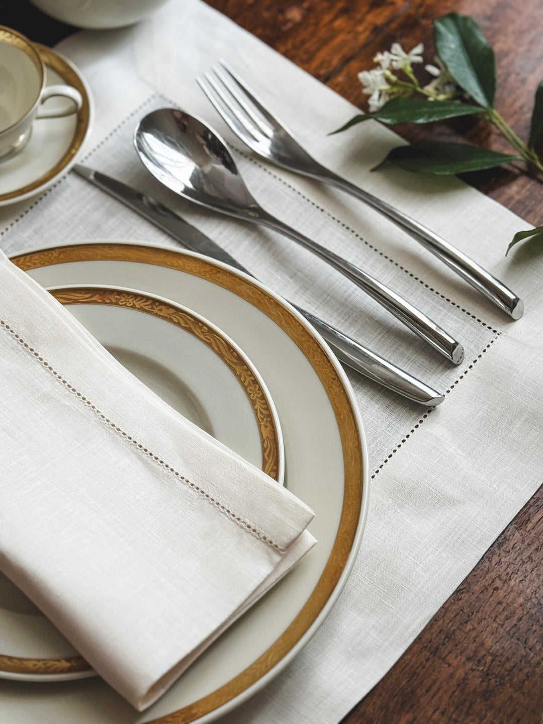 PLACEMAT SET CREAM- A JOUR