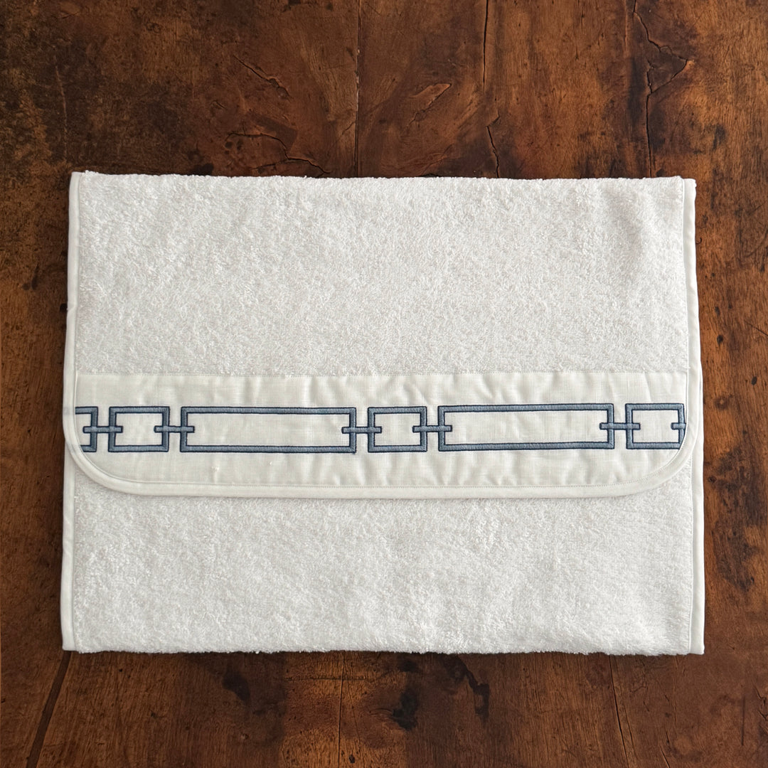 CHAINS TERRY MAT - WHITE/AVIO