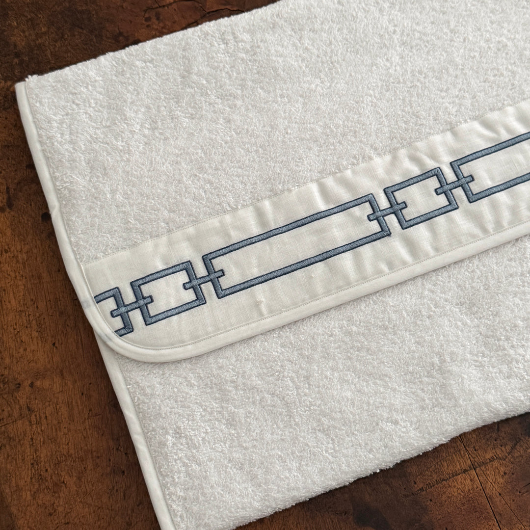 CHAINS TERRY MAT - WHITE/AVIO