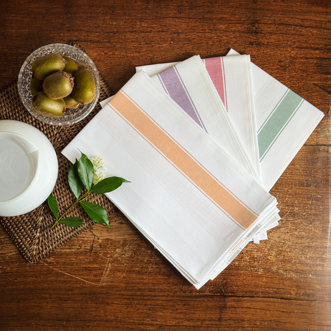 KITCHEN TOWEL - ORANGE BAND