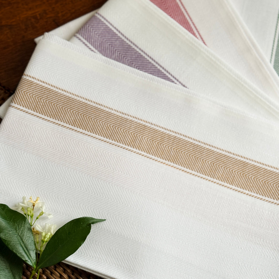 KITCHEN TOWEL - TAUPE BAND