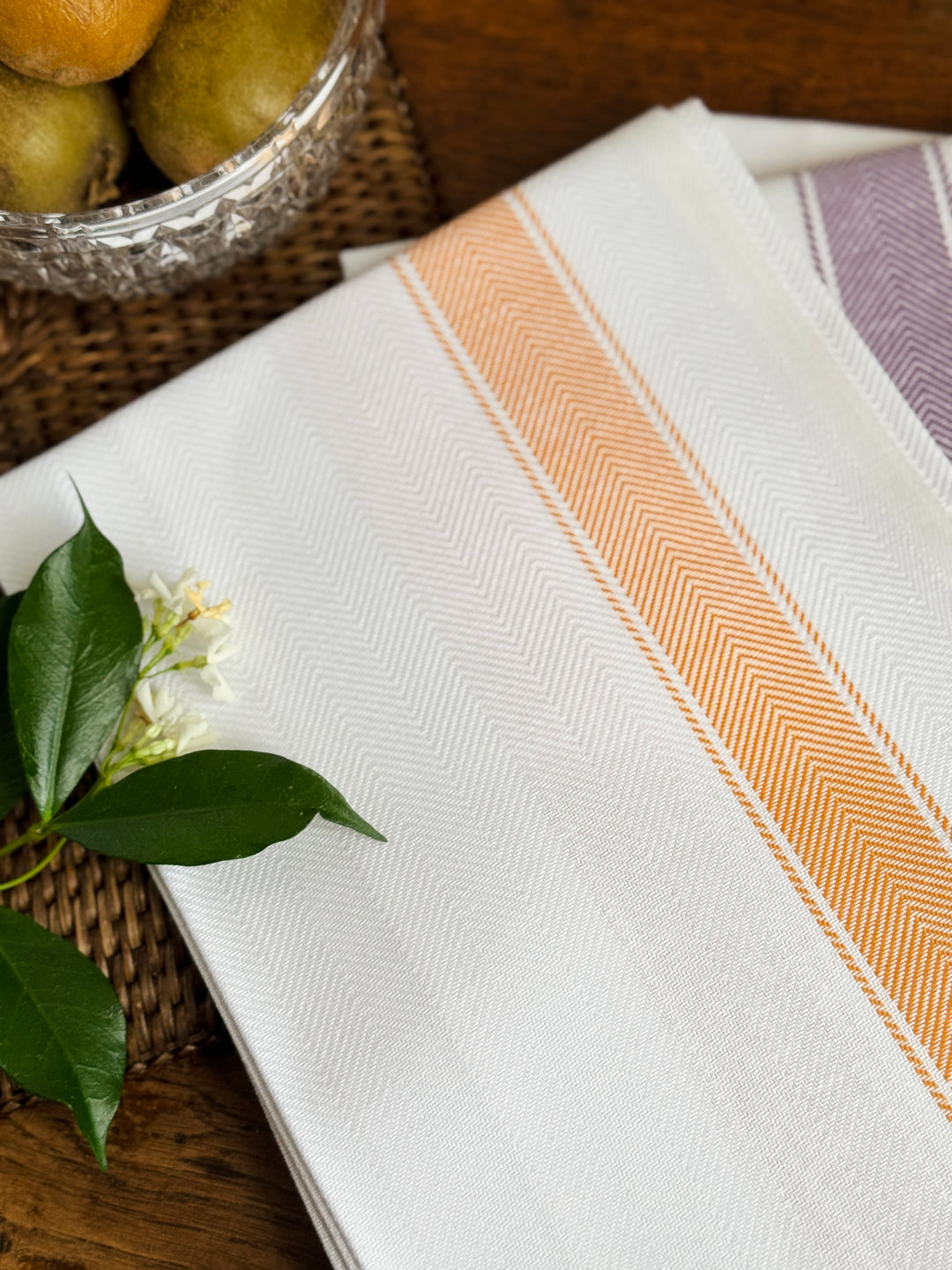 KITCHEN TOWEL - ORANGE BAND