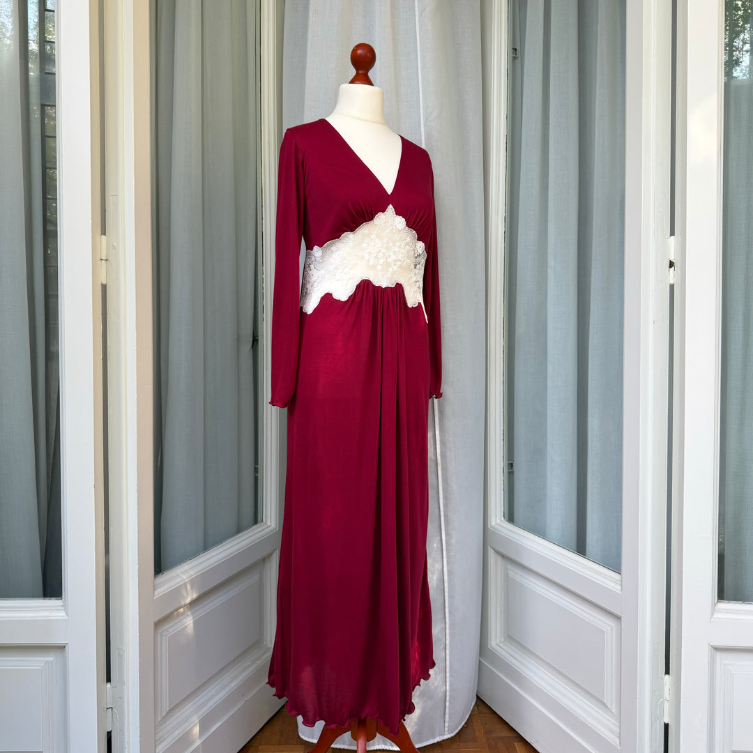 CLARA NIGHTGOWN - BORDEAUX