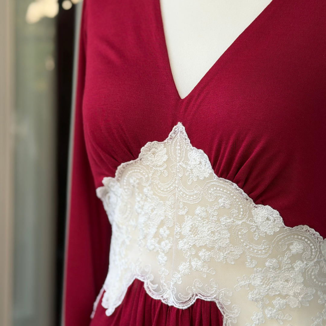 CLARA NIGHTGOWN - BORDEAUX