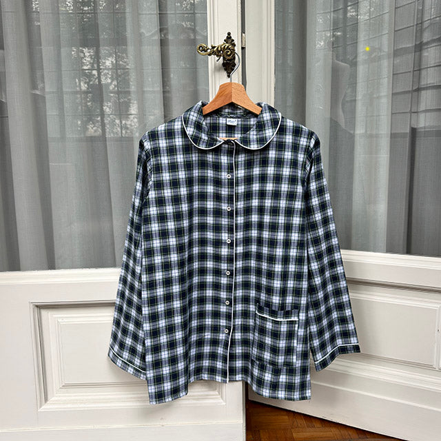 BLU TARTAN PYJAMA - WOMAN