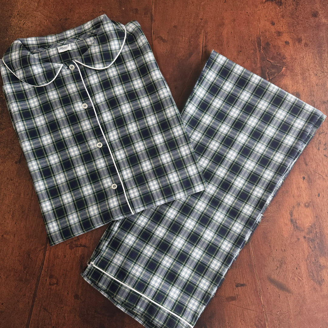 BLU TARTAN PYJAMA - WOMAN