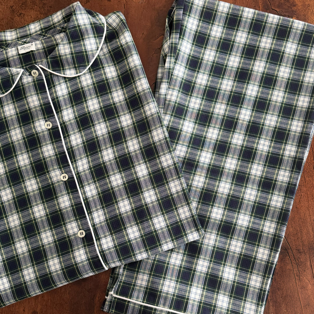 BLU TARTAN PYJAMA - WOMAN