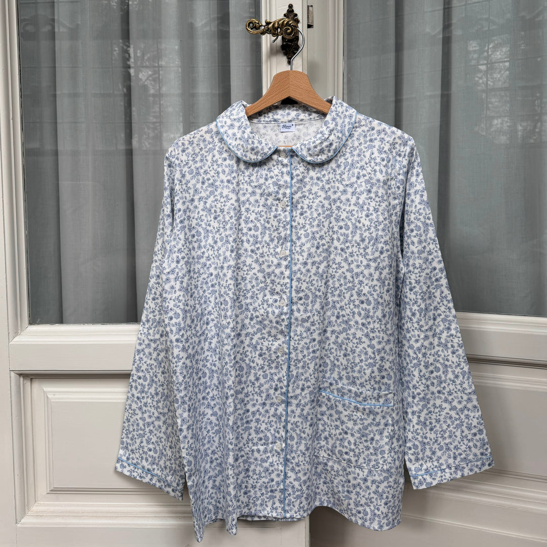 FLOWER PYJAMA - LIGHT BLUE