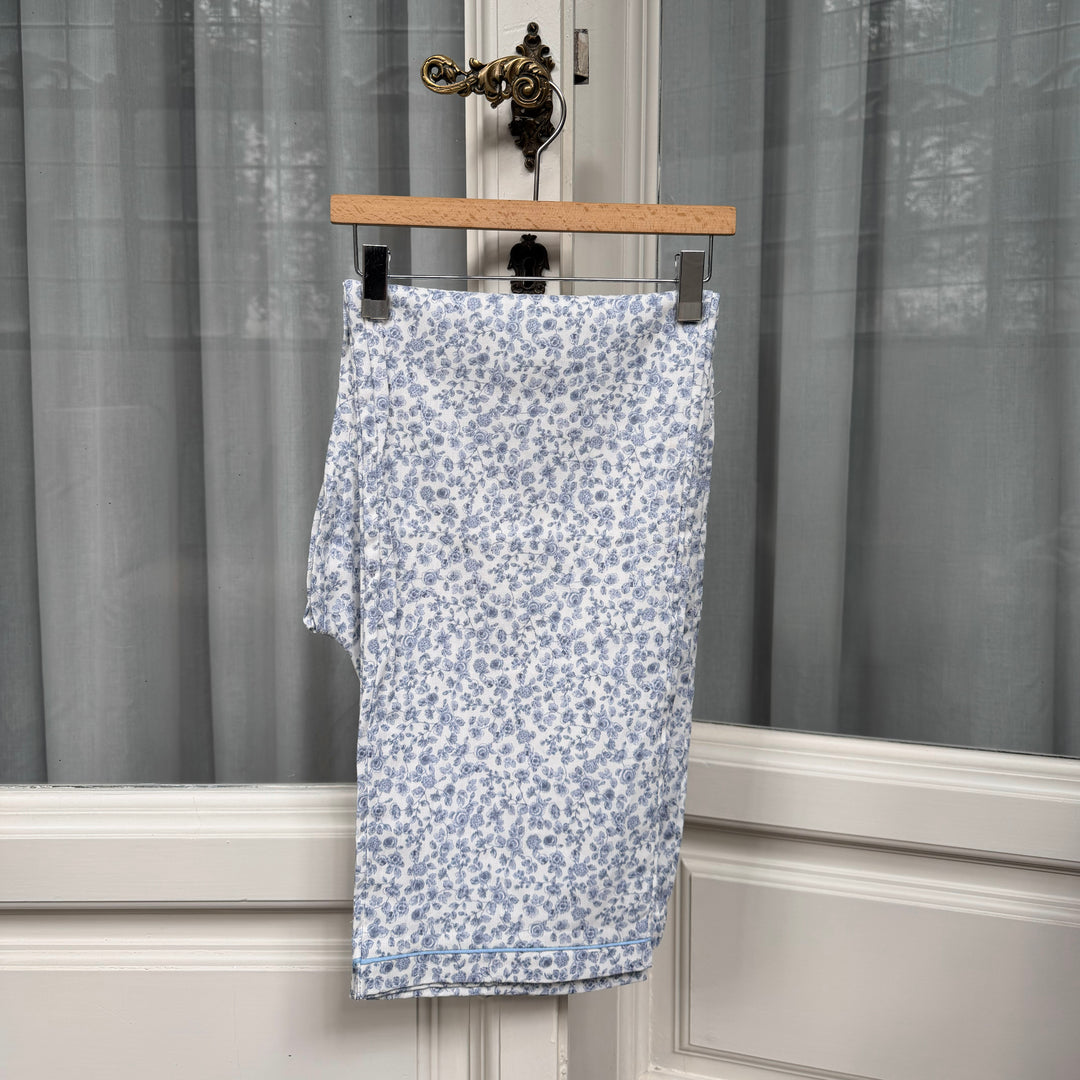 FLOWER PYJAMA - LIGHT BLUE
