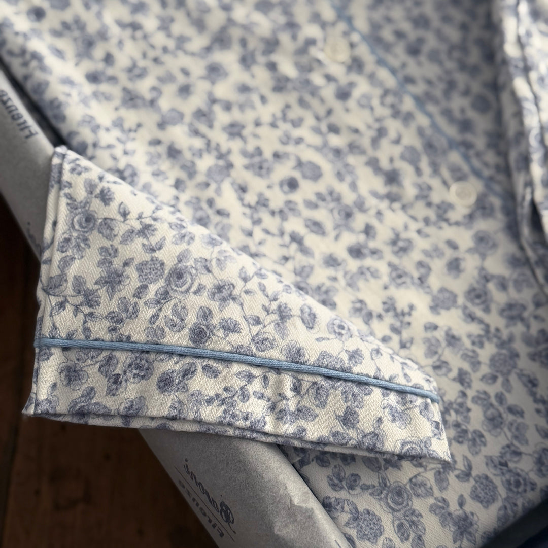 FLOWER PYJAMA - LIGHT BLUE