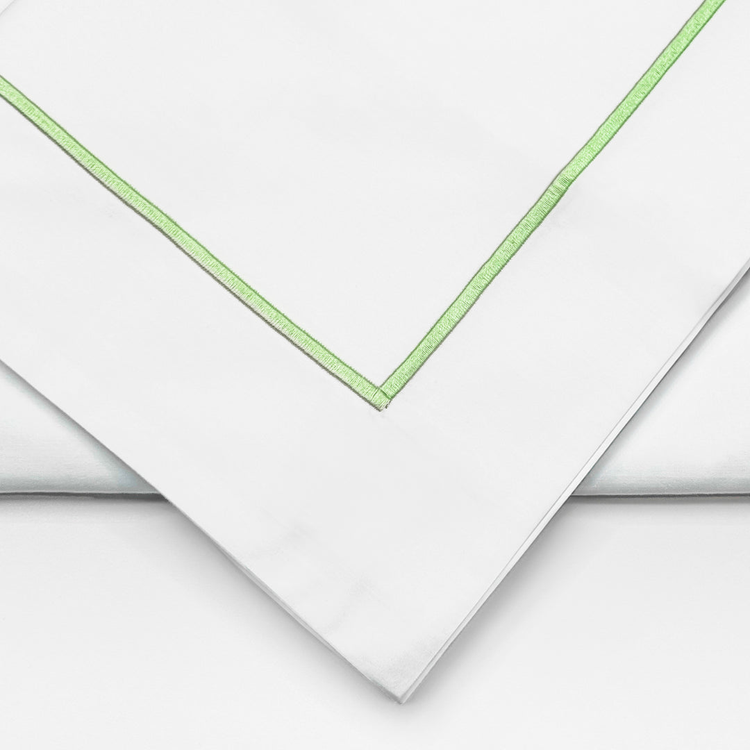 CORDONETTO BED SET - WHITE/GREEN