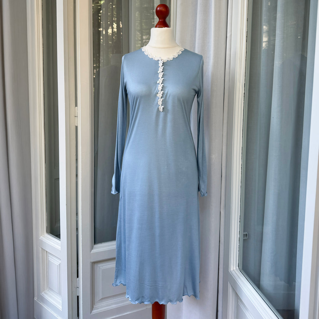 PAOLA NIGHTGOWN LONG SLEEVES - AVIO