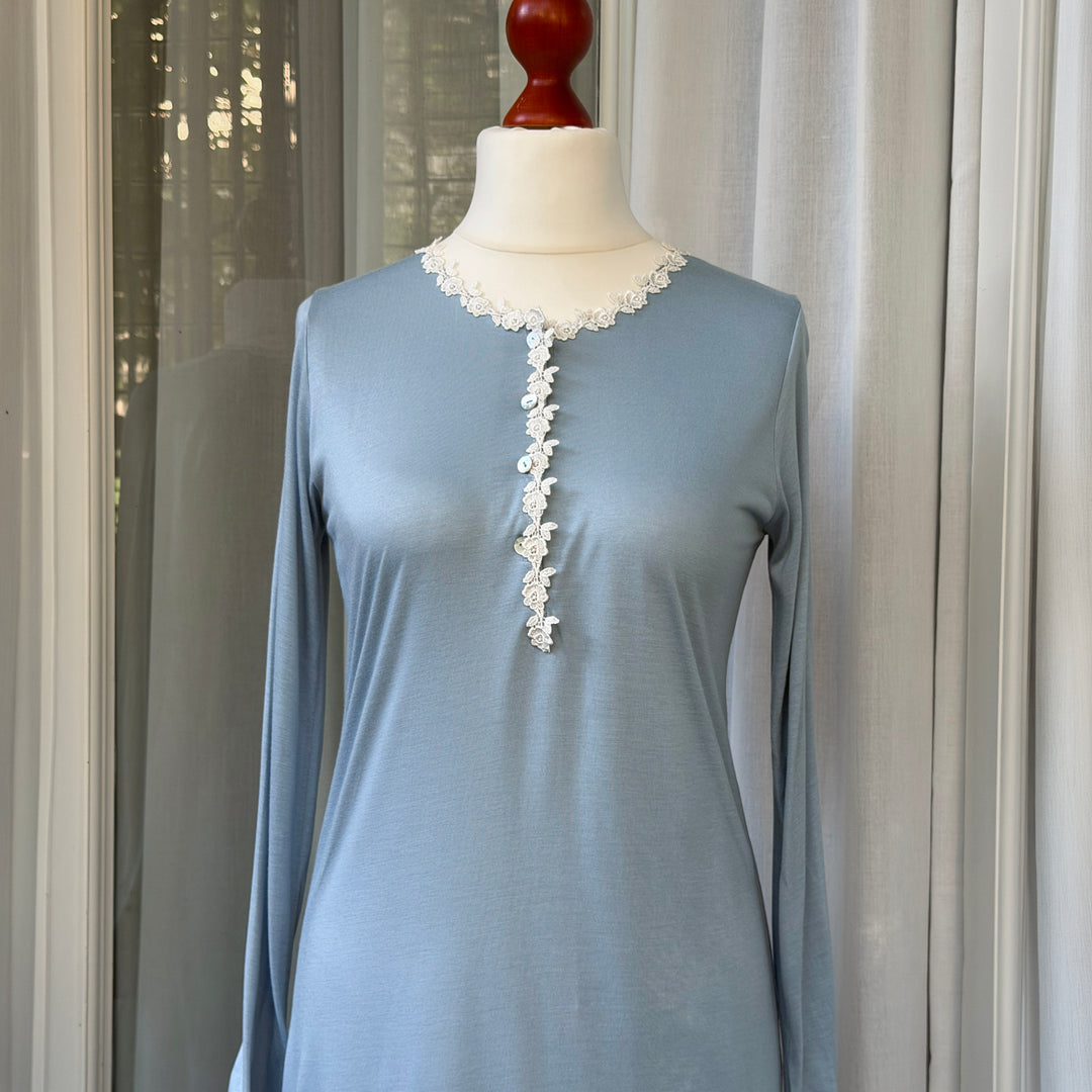 PAOLA NIGHTGOWN LONG SLEEVES - AVIO