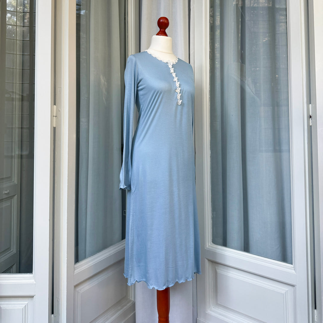 PAOLA NIGHTGOWN LONG SLEEVES - AVIO