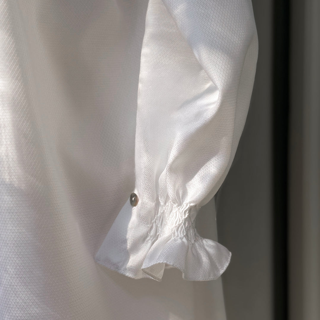 NIGHTGOWN WITH SMOCK - LONG SLEEVE