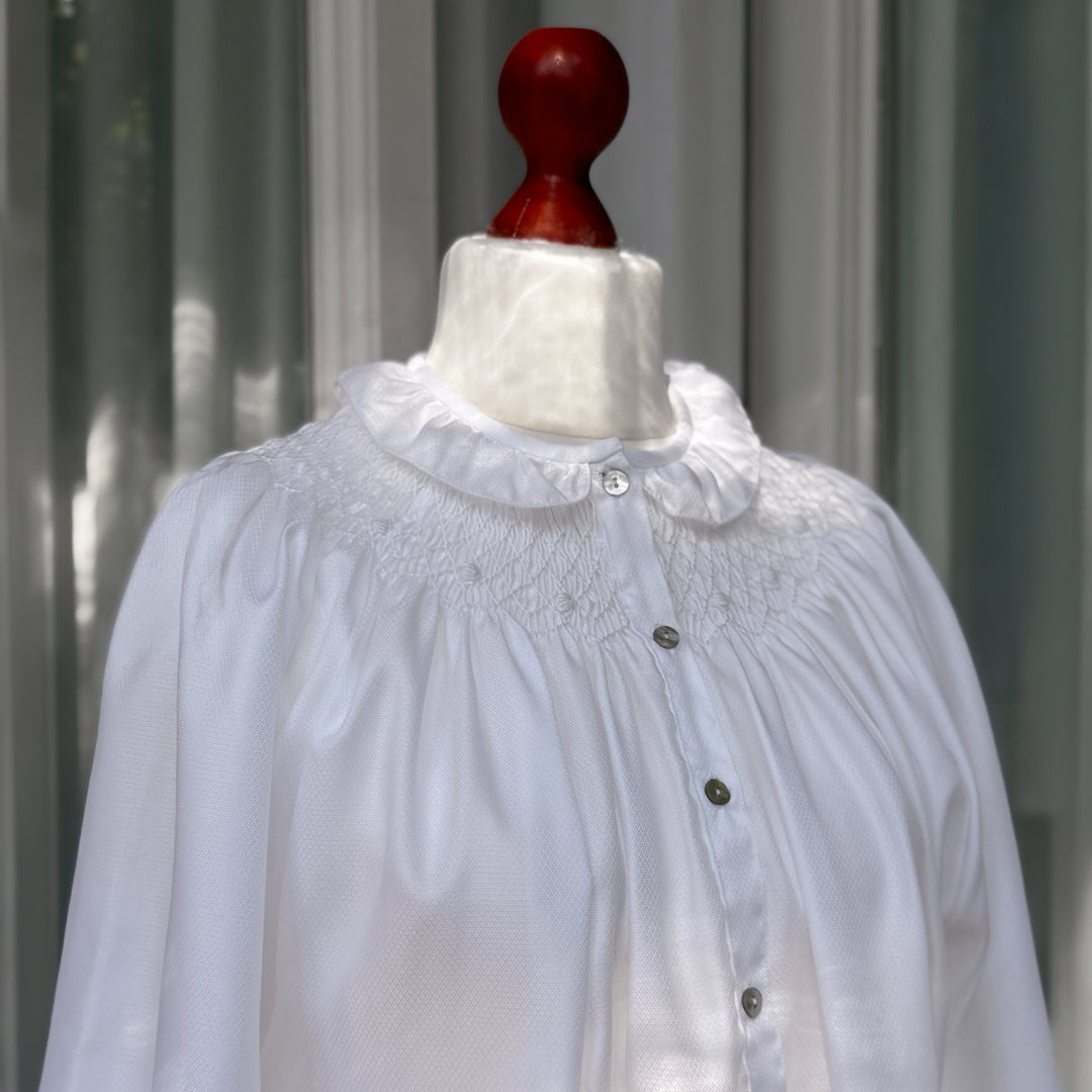 NIGHTGOWN WITH SMOCK - LONG SLEEVE