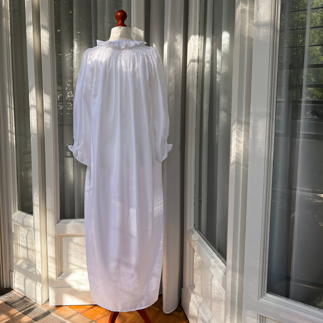 NIGHTGOWN WITH SMOCK - LONG SLEEVE