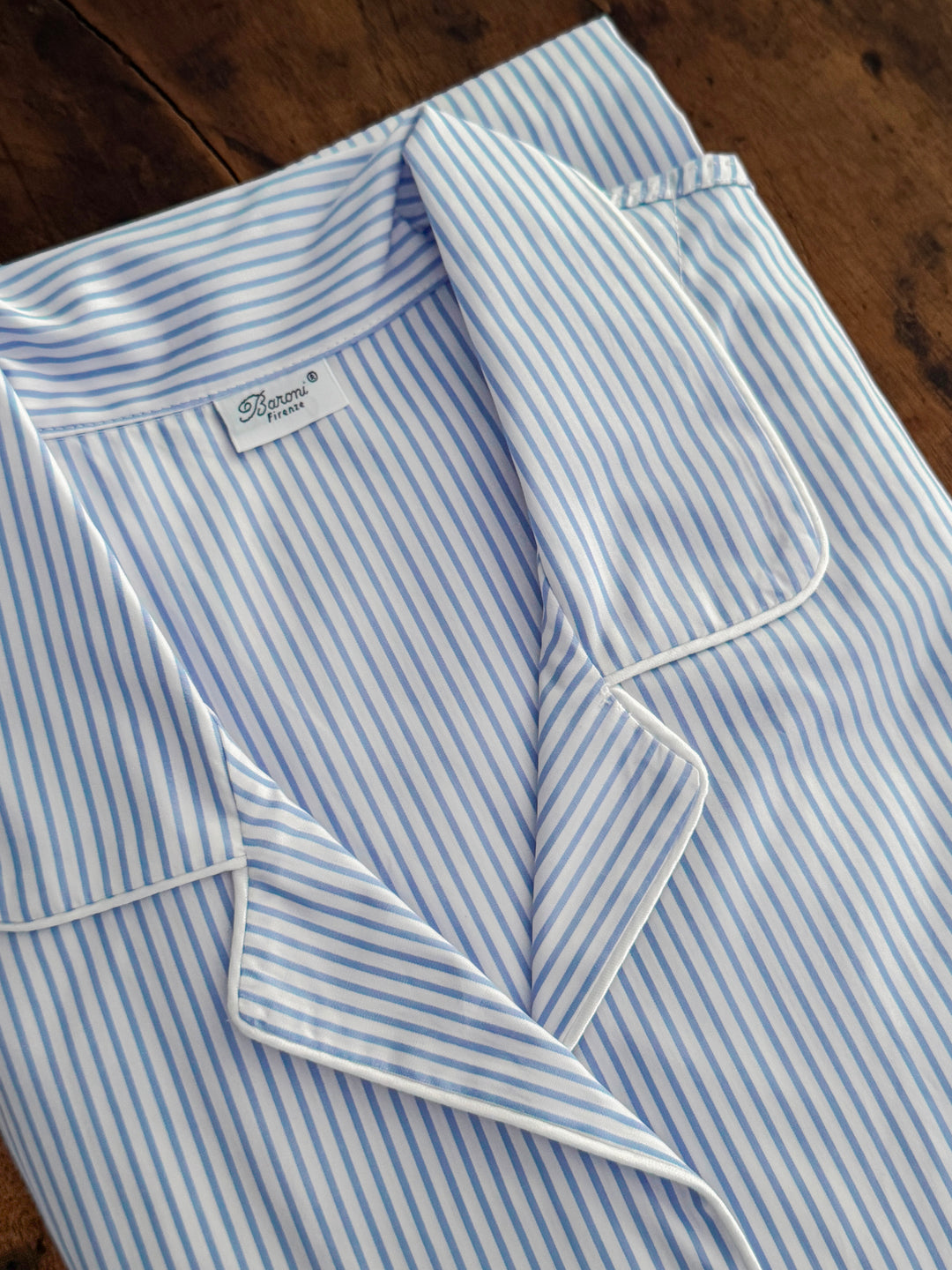 STRIPED PYJAMA LIGHT BLUE - WOMAN