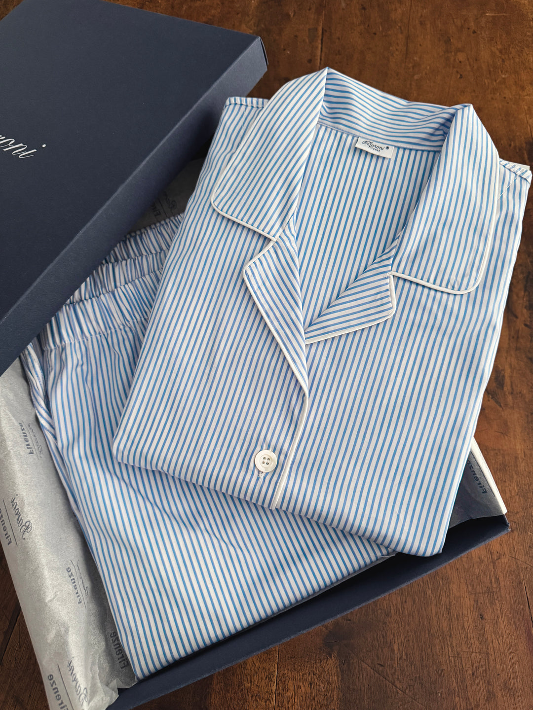 STRIPED PYJAMA LIGHT BLUE - WOMAN