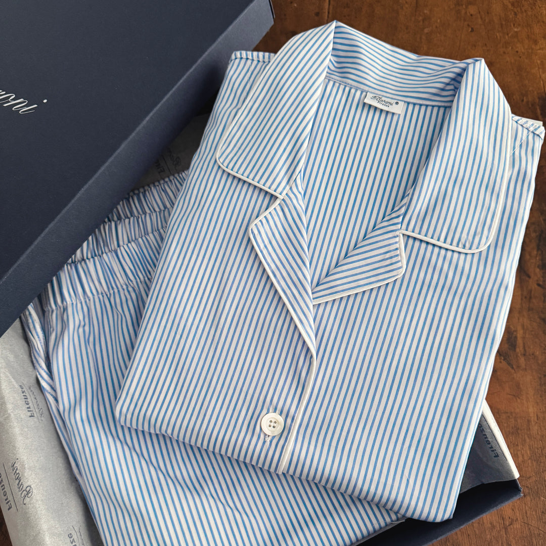 STRIPED PYJAMA LIGHT BLUE - WOMAN