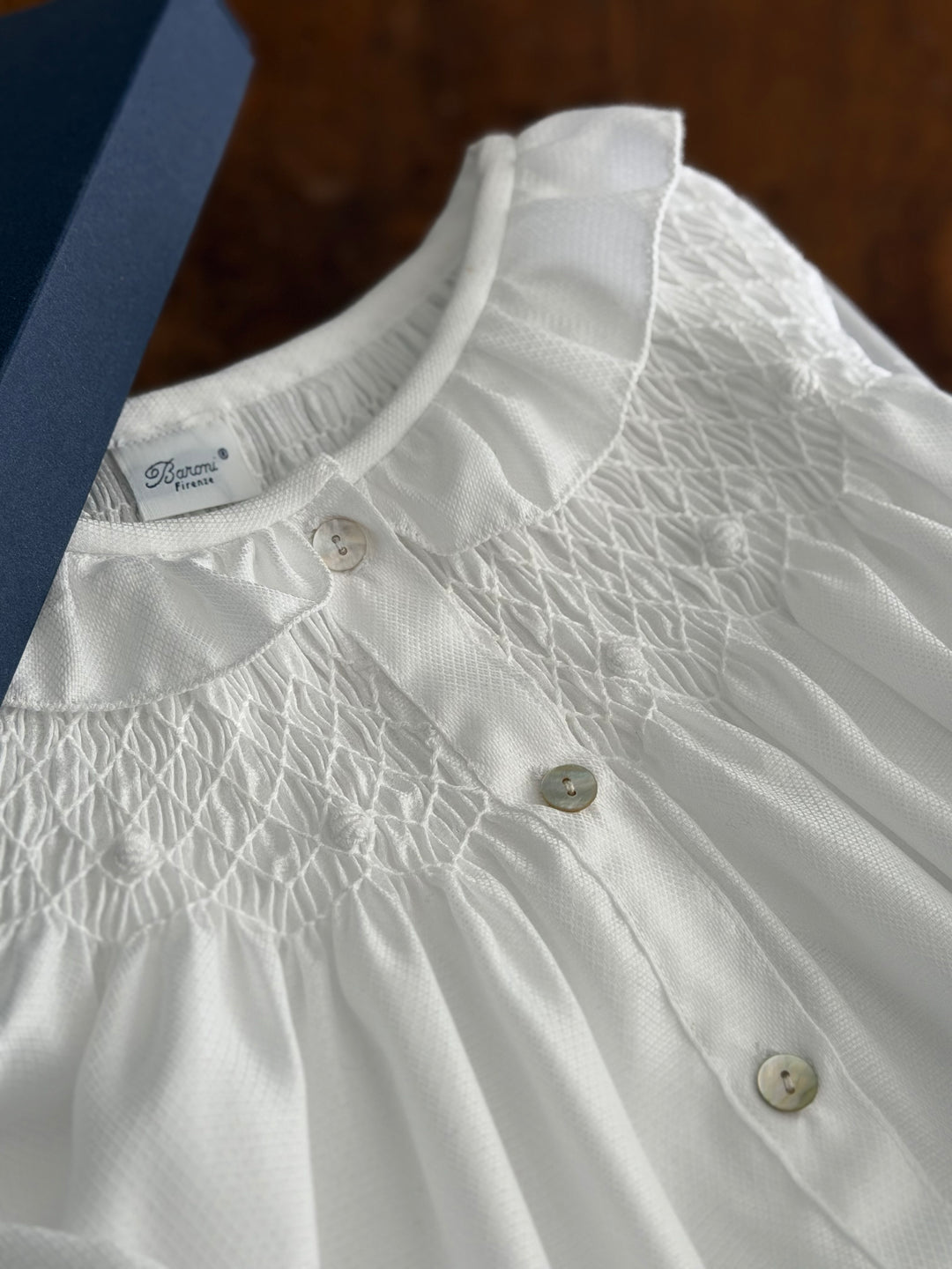 NIGHTGOWN WITH SMOCK - LONG SLEEVE