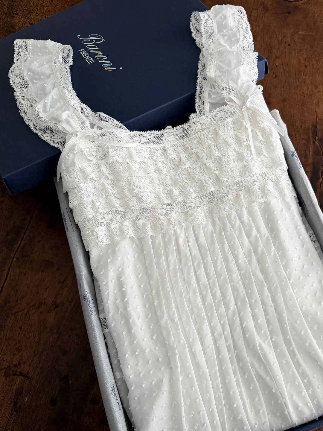 AMALIA CAMICIA DA NOTTE PLUMETIS - BIANCO