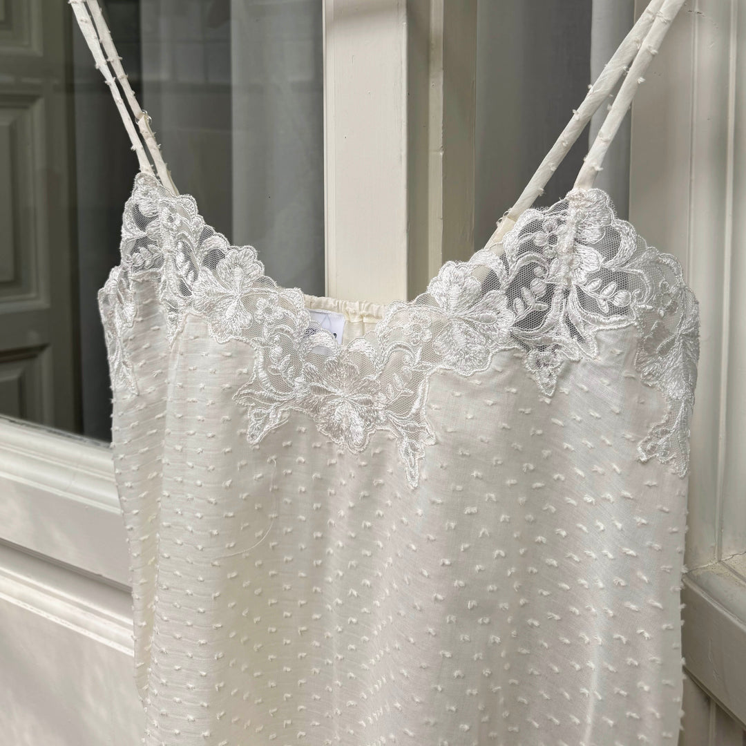 BABY DOLL ANDREA PLUMETIS - CREMA