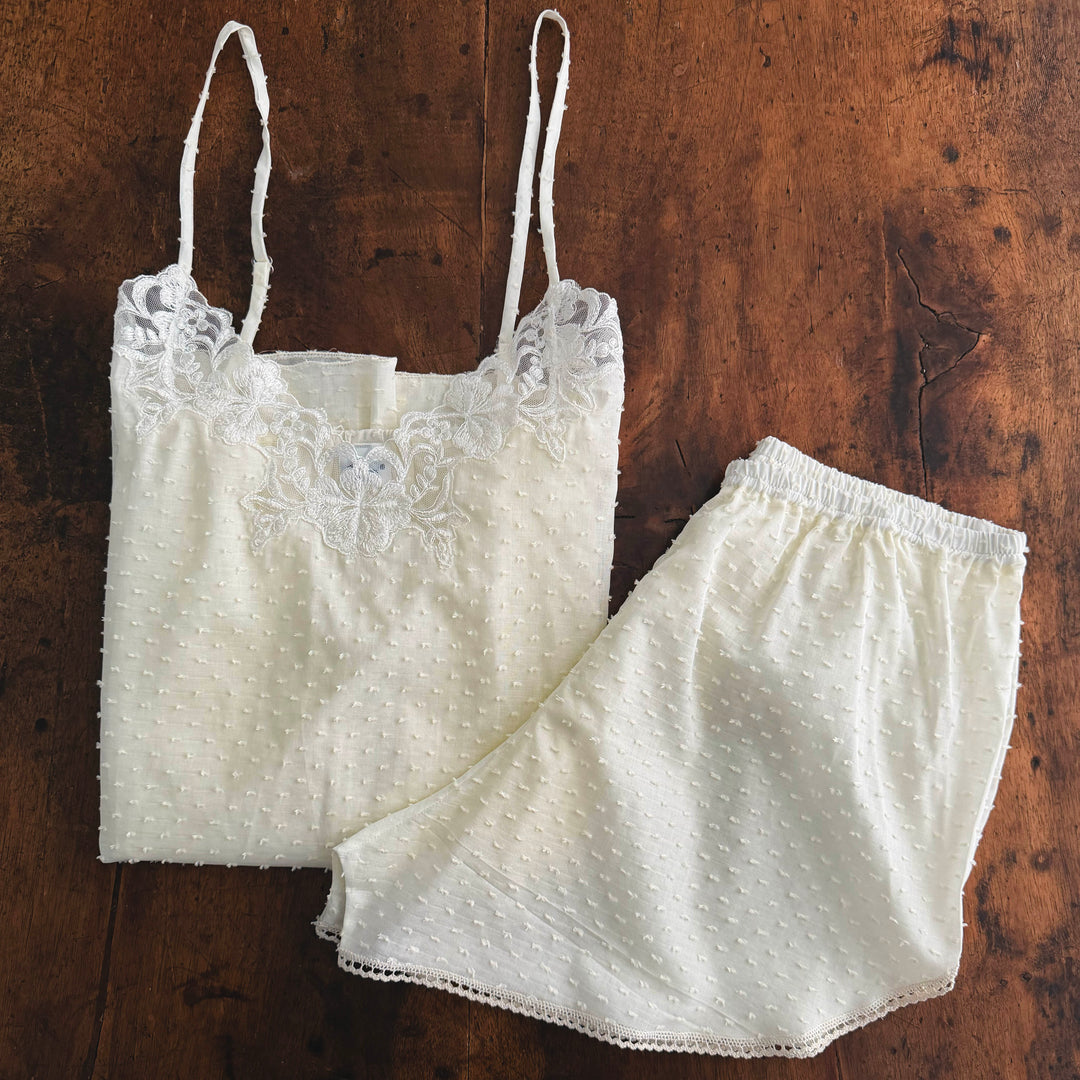 BABY DOLL ANDREA PLUMETIS - CREMA