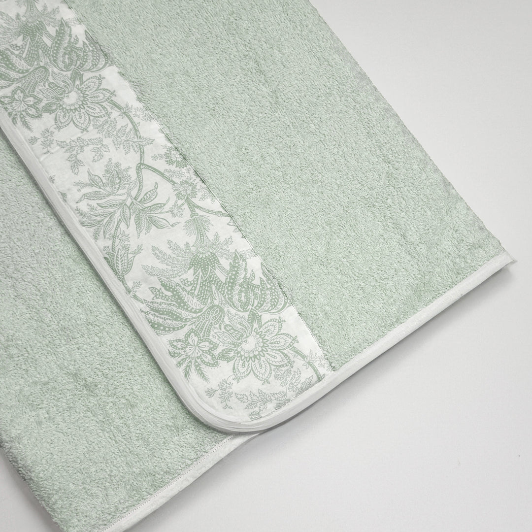 PRINTED LEAVES TERRY MAT - GREEN