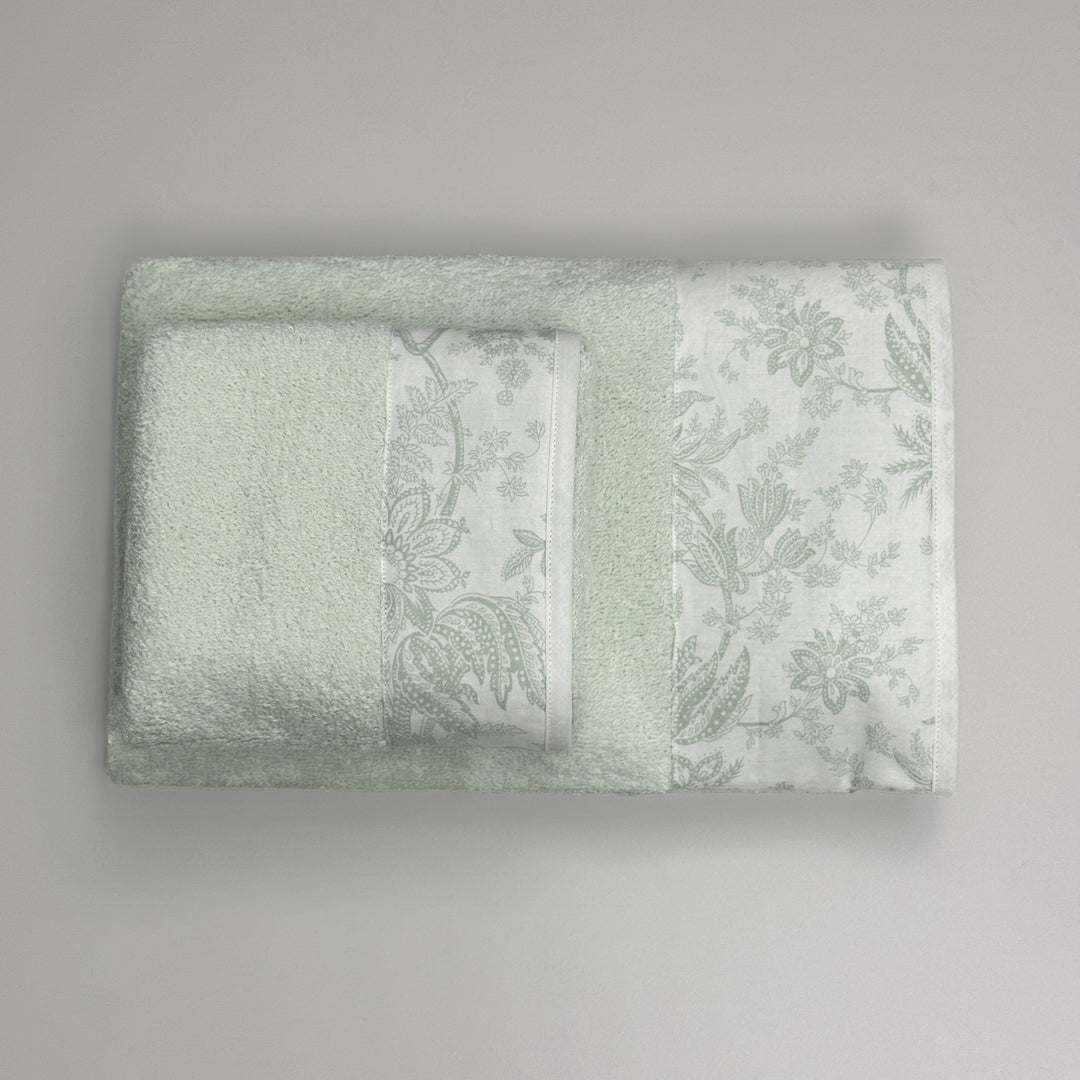 LEAVES TOWEL SET - GREEN