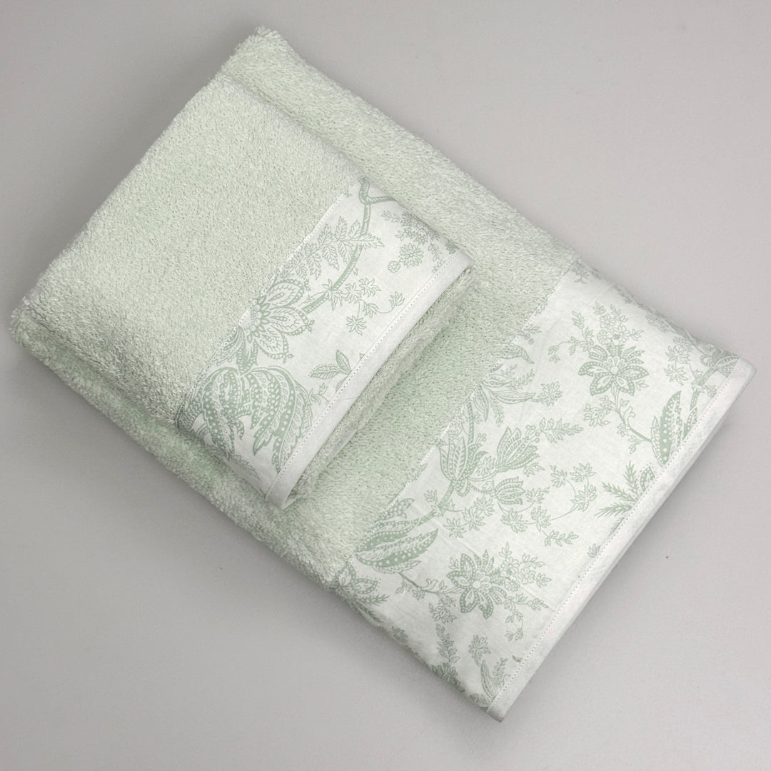 LEAVES TOWEL SET - GREEN