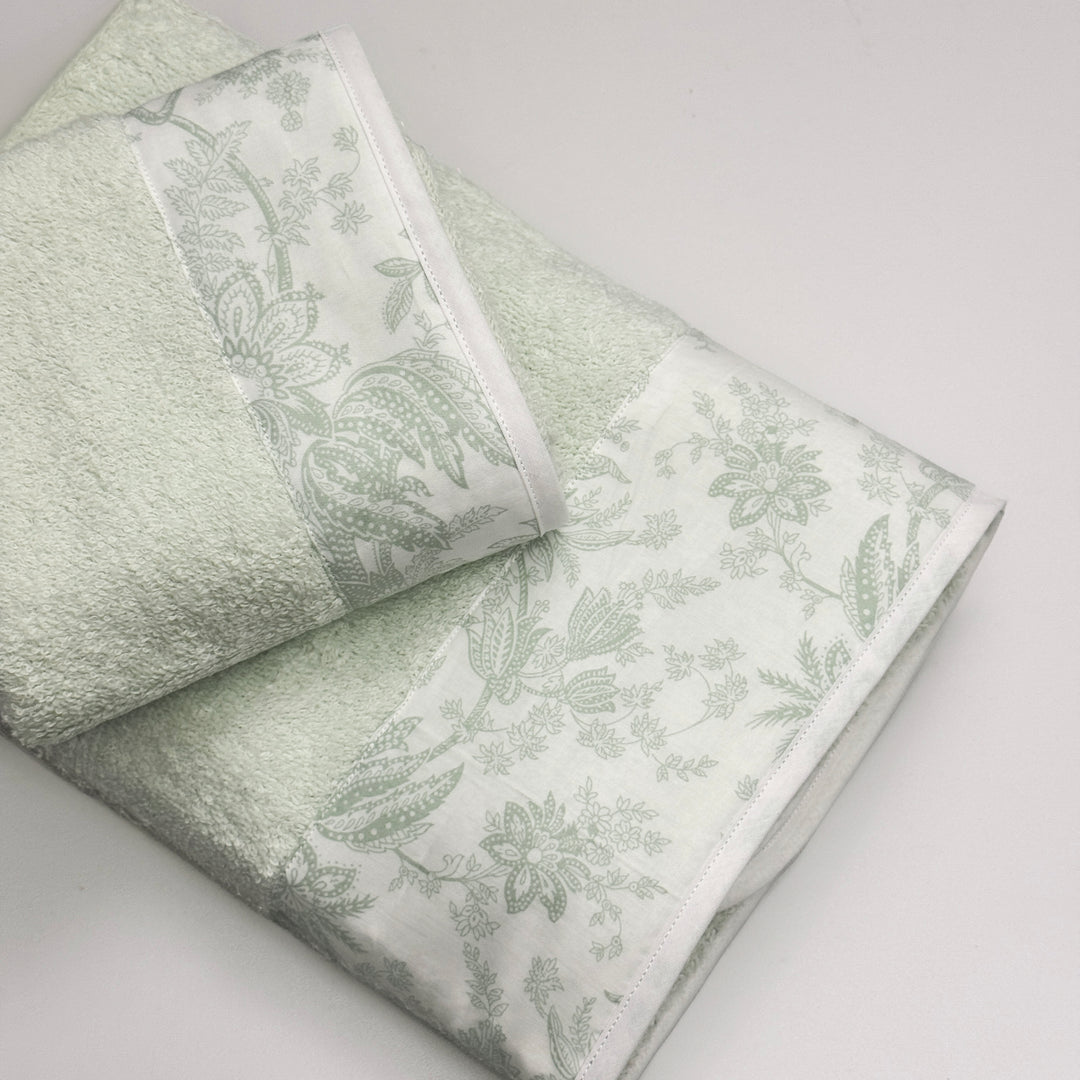 LEAVES TOWEL SET - GREEN