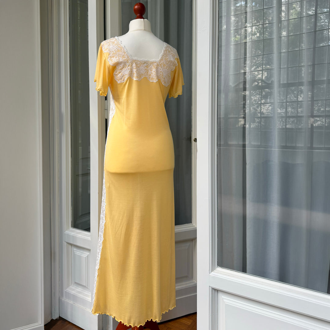 CAMICIA DA NOTTE ARISA MANICA CORTA - GIALLO