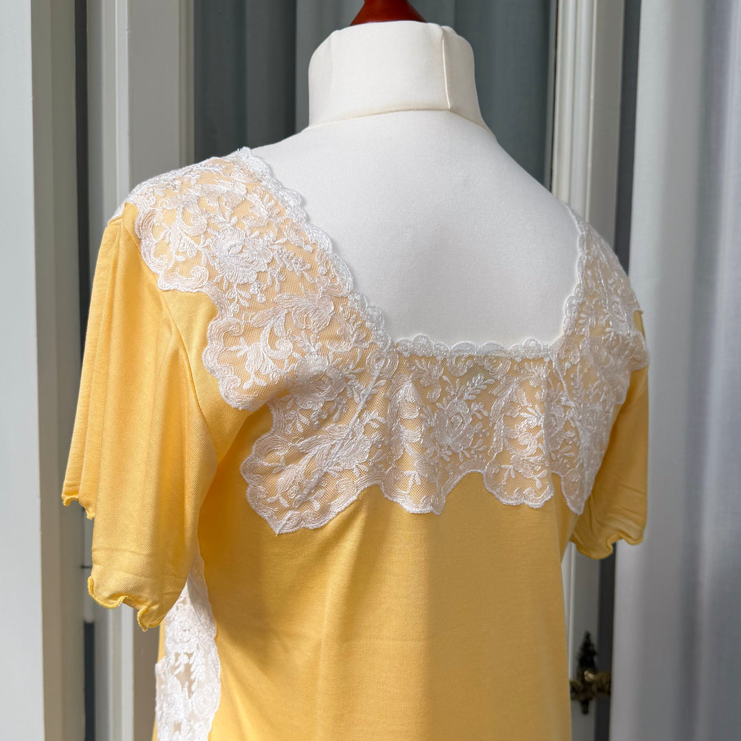 CAMICIA DA NOTTE ARISA MANICA CORTA - GIALLO