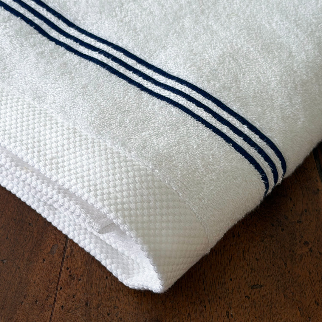 RIGHE - TELO BIANCO/NAVY