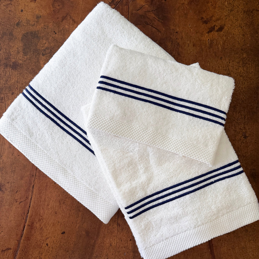 RIGHE - TELO BIANCO/NAVY