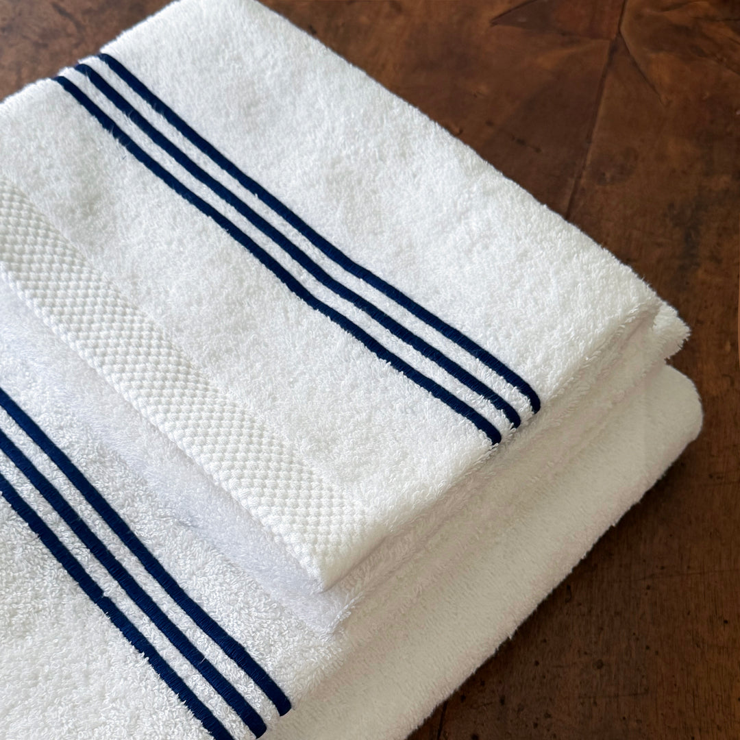 RIGHE - TELO BIANCO/NAVY
