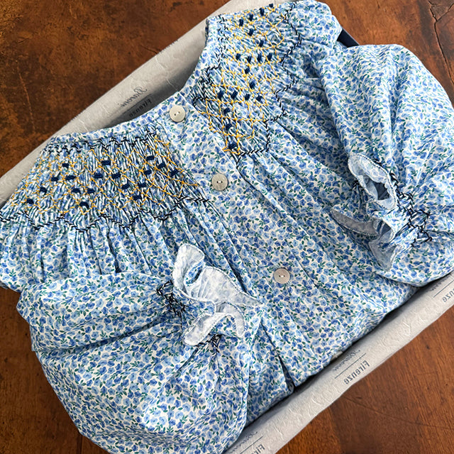 CAMICIA DA NOTTE A FIORI CON SMOCK