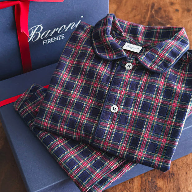 RED/BLUE TARTAN PYJAMA - MAN