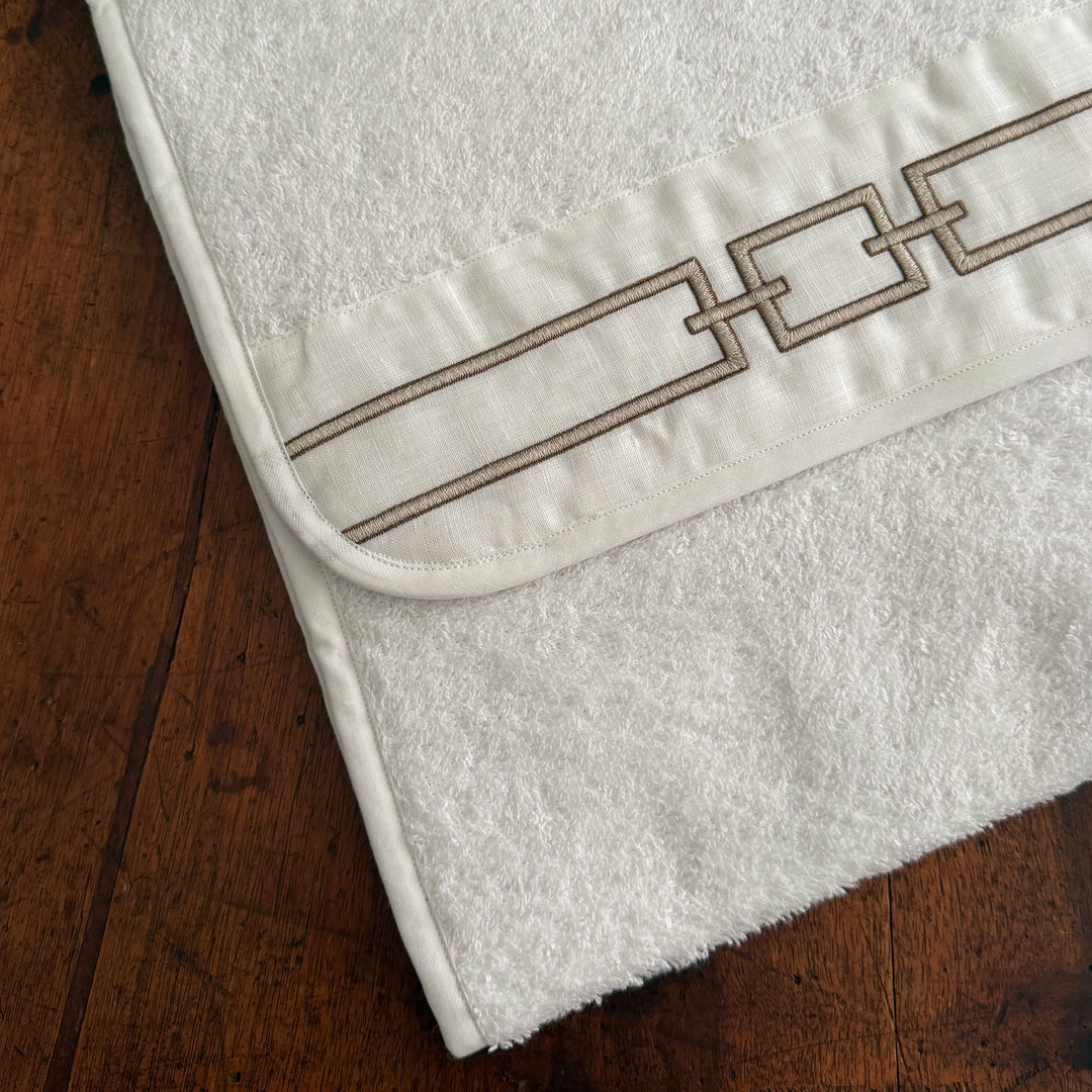 CHAINS TERRY MAT - WHITE/LIGHT GOLD