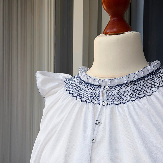 FLORAL NIGHTGOWN WITH SMOCK