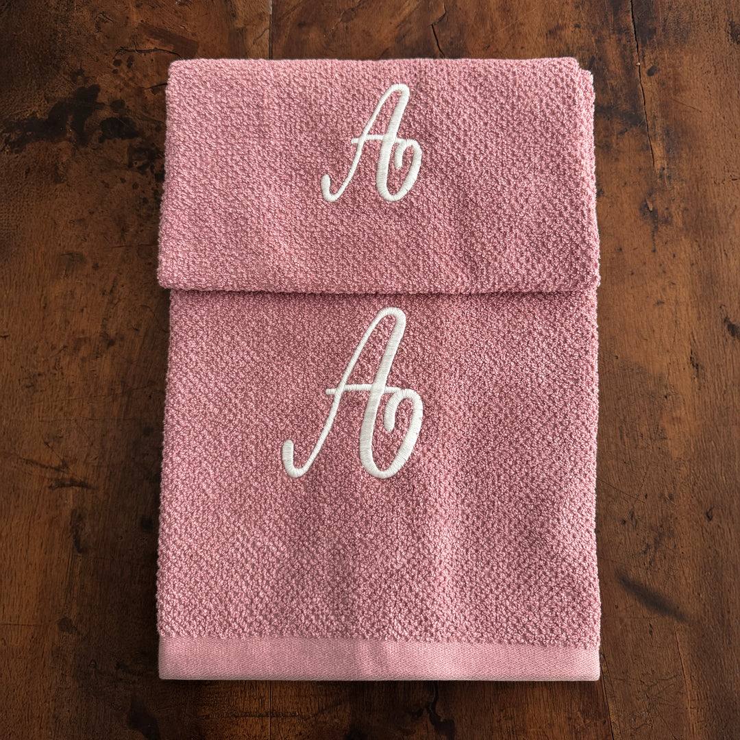 MICRO JACQUARD - COPPIA SPUGNA ROSA