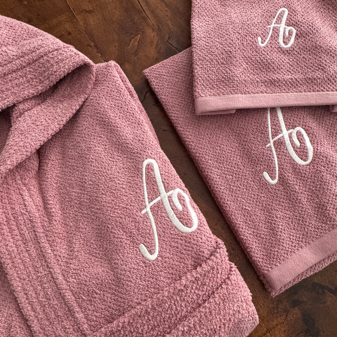 MICRO JACQUARD - COPPIA SPUGNA ROSA