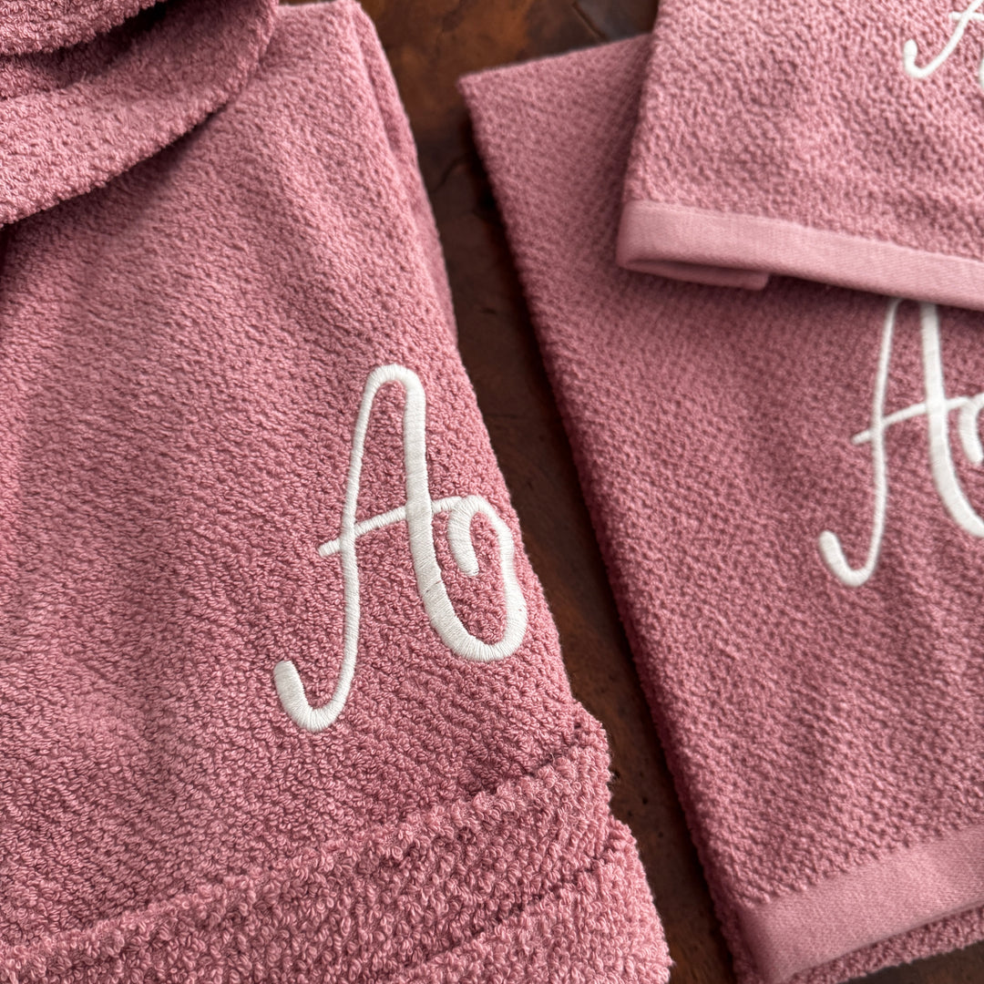 MICRO JAQUARD BATHROBE - PINK