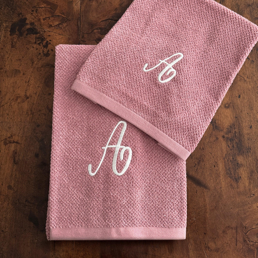 MICRO JACQUARD - COPPIA SPUGNA ROSA