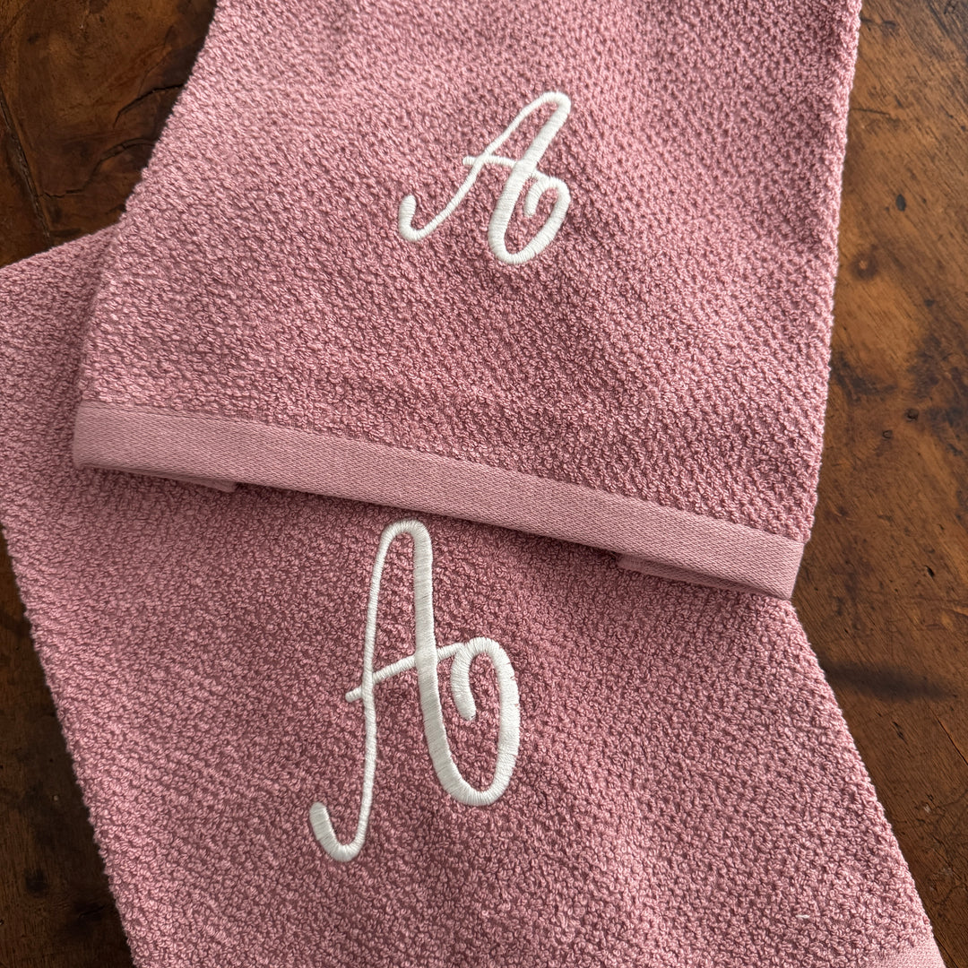 MICRO JACQUARD - COPPIA SPUGNA ROSA