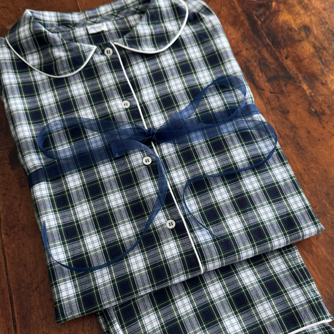 BLU TARTAN PYJAMA - WOMAN